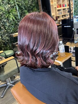 インデペンデンス(independence) 【ブリーチなしダブルカラー】ラベンダーピンク×ボブ