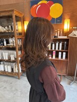 チャプター 問屋町(chapter)&nbsp;ブリーチなしミルクティーブラウンカラー顔まわりレイヤーカット