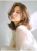 ☆ホワイトグレージュミニウルフデジタルパーマチェリーブラウン