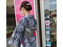 カサイの雰囲気（スッキリと着崩れのない着付けをします）