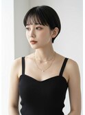 マッシュショート×黒髪