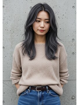 フルショウ 苦楽園店(FURUSHO) チャコールグレー/ハッシュカット/シャギーカット/ルーツカラー