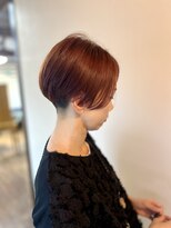 ラクレ(d.la cle) レッドカラーと刈り上げショート【ラクレ/西大分】