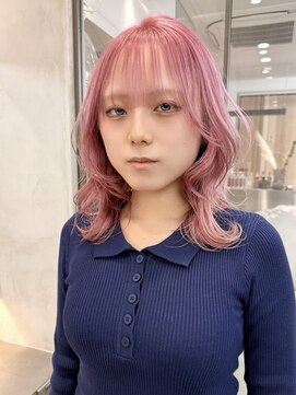 ロンドシエル 横浜(Lond ciel) レイヤーカット/ピンク/ハイトーン