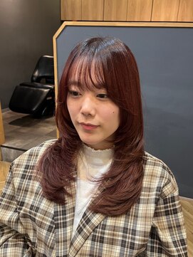 アルター(aL ter) ロングレイヤー［小顔/ココアベージュ/鎌取］長野歌穂