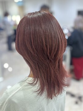 ケンジ 平塚 アネッタ(KENJE annetta) 【ワンカラー】ウルフカット×艶髪ピンクカラー