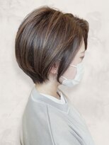 トレフル 東岸和田店(Trefle) ふんわりショートボブ透明感アッシュブラウン小顔ナチュラル