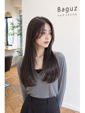 バグズ ヘアデザイン 桔梗が丘店(Baguz HAIR DESIGN) 韓国風艶髪ストレート小顔レイヤーシースルー前髪透明感美髪艶