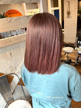 ロアー ヘアー マックイーン 流山おおたかの森店(RAWR hair McQueen) 【RAWR】透ける血色感/ピンク系エモージュ/大人ミディアム