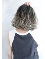 ブラン 梅田(Blanc) 【Blanc/梅田】グラデーション_ラフウェーブ_ボブ