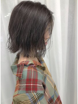 ルノン フィージュ(LUNON fieju) 【LUNON fieju】外ハネカジュアルボブ×ヴァイオレットシルバー