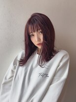 ラフ バイ マグ 南松本(R.A.F. by Mag)&nbsp;【R.A.F】切りっぱなしミディアム　ベージュピンク