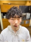 マッシュ×スパイラルパーマ