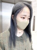 【Lilley 稲永麻衣】アイスブルー+ハイトーンカラー天神/今泉