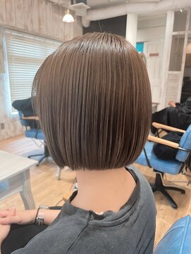 アオ 南浦和(ao.) ナチュラル大人可愛い切りっぱなしボブ20代30代40代