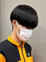 エルマーク 天王寺(L-MARK)&nbsp;黒髪マッシュナチュラルマッシュメンズヘア韓国ツーブロック