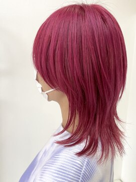ジェムヘアスタジオ 湘南平塚南口店(Gem Hair Studio) ウルフレイヤー×ピンクバイオレット【Gem 神原】