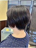40代50代大人くびれショートカット根元パーマ髪質改善白髪染め