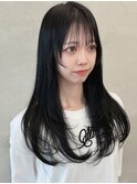 姫カットレイヤー髪質改善トリートメント前髪カット