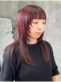 ボルドーオレンジ　ワインレッド　カシスカラー　レイヤー　赤