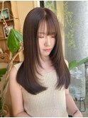 透明感カラー/レイヤーカット/オリーブ/20代30代/天神大名赤坂