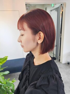 エイス 梅田 中津(Ace) ぷつっとボブ × ピラミンゴカラー