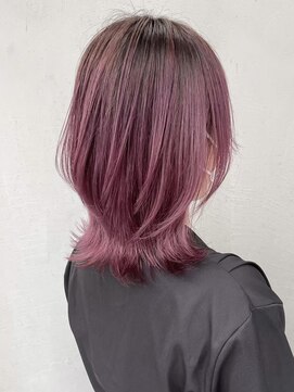 ギークス(GEEKS) 【GEEKS渋谷】ローズブラウン/秋カラー/ミディアムレイヤー/小顔