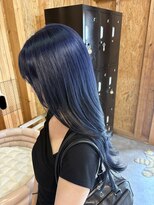 アフターニュース 新潟(afternews)&nbsp;ネイビーブルー/ダブルカラー/ケアブリーチ/髪質改善/駅南