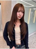 市野瀬裕奈/博多韓国ヘア/顔周りカット/レイヤーカット/暗め