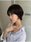 柔らか質感◎首元スッキリショート
