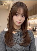 顔まわり顔周り前髪カットミディアムレイヤーロングレイヤー
