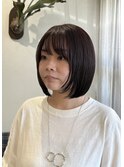 顔まわりレイヤーボブ