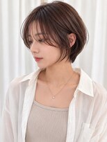 ヘアメイク ミチ 富田店(HAIRMAKE MICHI)&nbsp;【MICHI 富田店　古作蓮】 ショートレイヤー 耳掛け ブラウン