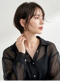 大人可愛い30代40代50代小顔マッシュショート丸みショート