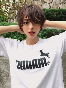 レア 渋谷(Le'a) 【Le'a 小暮】マニッシュショート×オリーブベージュ