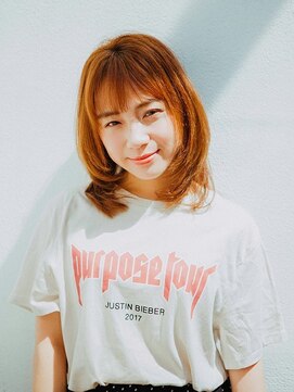 カラーサロンビスカリア 相模原エリア 淵野辺駅店(Color salon Biscaria) シースルーバングミディ