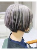 バイカラー/前下がりショートボブ/ハンサムショート/イメチェン