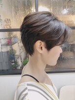 ニット 銀座(knit)&nbsp;絶壁改善/ハンサムショート/かきあげ前髪/ベージュ《knit銀座》