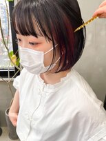 テトヘアー(teto hair)&nbsp;インナーカラーボブミニボブピンクカラー