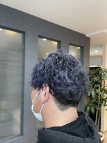 リオリス ヘア サロン(Rioris hair salon)&nbsp;マッシュ×ネイビーブルー