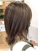 白髪ぼかしハイライト/グレージュカラー