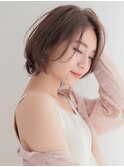 大人かわいいゆるカール色っぽボブ