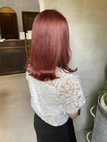 ヘアーミュゼ 井田店(Hair Musee)&nbsp;ピンクカラー×外ハネ