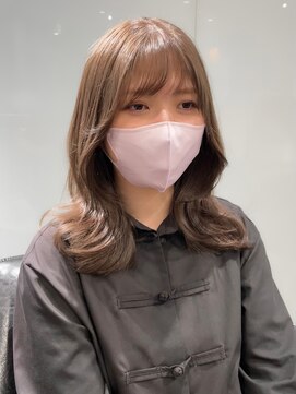 ラブクロムトーキョー オモテサンドウ(LOVECHROME OMOTESANDO) 美髪質改善☆ペールベージュカラーの外ハネボブくびれへアカール