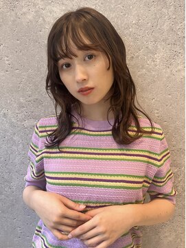 アース 三軒茶屋店(HAIR&MAKE EARTH) 三軒茶屋_レディース_ロング_ブラウン_コテ巻き_パーマ_小顔