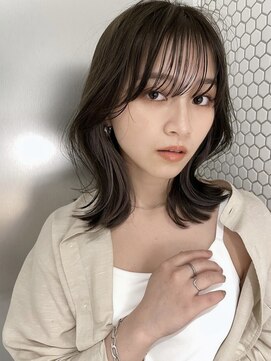 サイン 表参道(SIGN) 韓国ヘアグレージュカラーブリーチ無し髪質改善イヤリングカラー