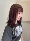 きりっぱなし ミディアムレイヤー レッド 【miku】