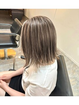 ブレンド 渋谷(BLend) 前髪アンブレラカラーこなれミディイメチェンウェーブパーマ