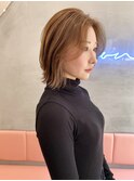 くびれボブ×ラベンダーベージュ