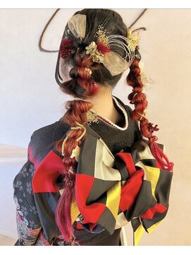 リンク(Link) ツインシニヨン/浴衣アレンジ/着物アレンジ/ツインアレンジ